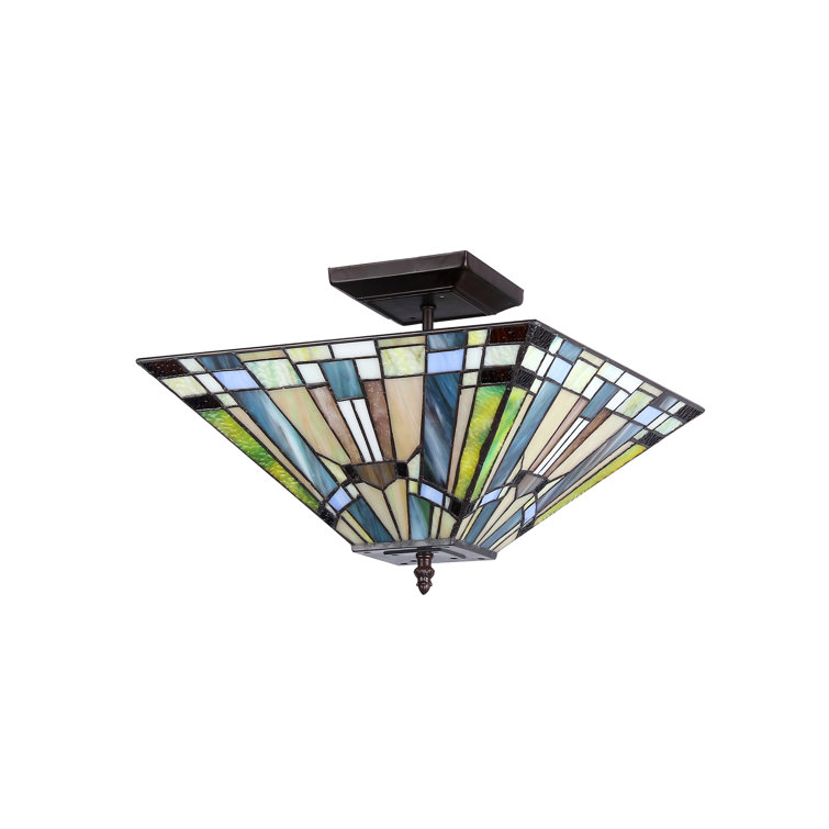 Astoria Grand Charlotte Glass Semi Flush Mount & Reviews Wayfair